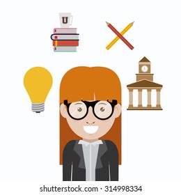 Education concept: University icons design, vector illustration eps 10