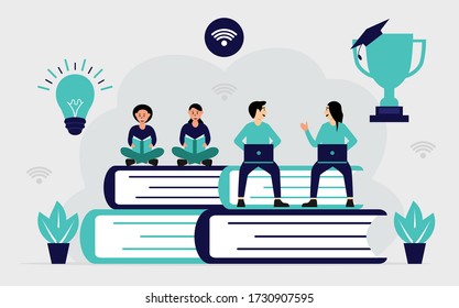 Ilustración vectorial de concepto de educación