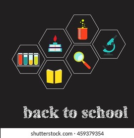Education Concept.Back To School.A large set of  doodles back to school.