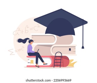education concept,Learning,Books and reading,flat design icon vector illustration