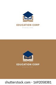 Education corp company logo template.