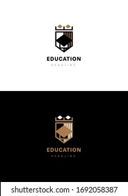 Education corp company logo template.