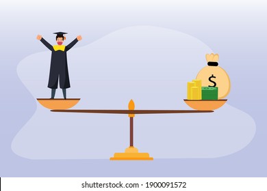 Education cost during pandemic 2D flat vector concept for banner, website, illustration, landing page, flyer, etc