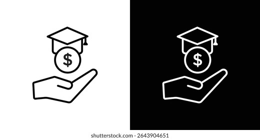 Education cost icon symbol concept for graphic design, Website, UI. EPS