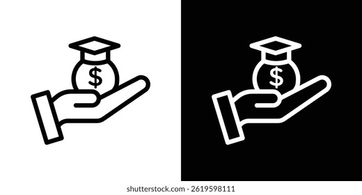 Education cost icon Vector symbol in trendy flat style