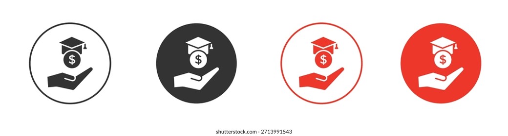 Education cost icon. web vector design