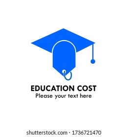 Ilustración del diseño del logotipo de coste educativo. esto es bueno para la educación
