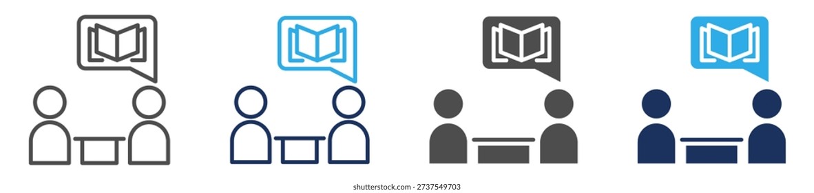 education counseling icon sheet with multi concept