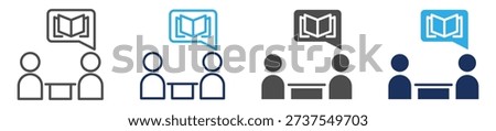 education counseling icon sheet with multi concept