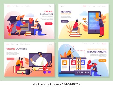 Education courses, online job search web banners