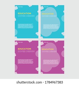 education  cover design and education back cover pattern 