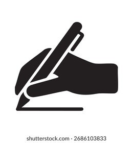 Bildung und Kreativität Icon Handschrift mit Stift