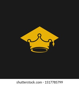 Education crown logo design template