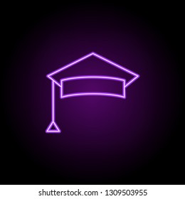 education cup line icon. Elements of web in neon style icons. Simple icon for websites, web design, mobile app, info graphics