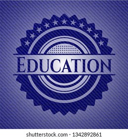Education denim background