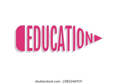 Education design element vector with creative pencil concept idea