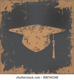 Education design on old paper background,vector