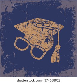 
Education design on old paper background,vector