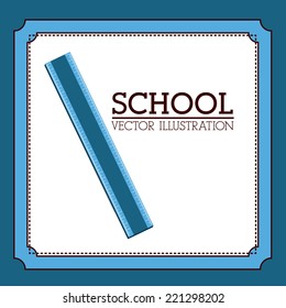Education design over blue background, vector illustration