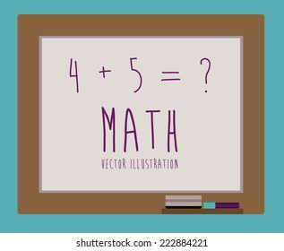 Education design over blue background, vector illustration