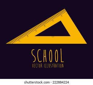 Education design over blue background, vector illustration