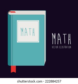 Education design over blue background, vector illustration