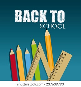 Education design over blue background,vector illustration.
