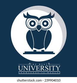 Education design over blue background,vector illustration.