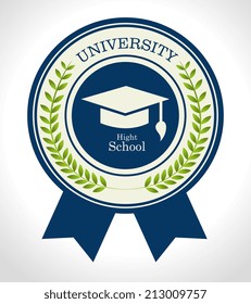 Education design over gray background, vector illustration