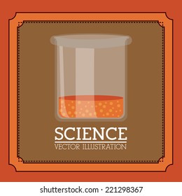 Education design over orange background, vector illustration