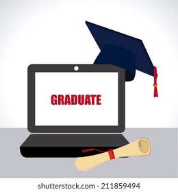 Education design over white background, vector illustration