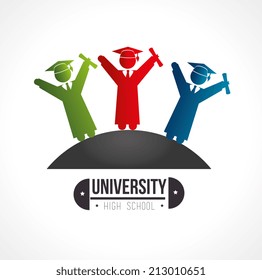 Education design over white background, vector illustration