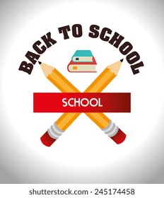 Education design over white background, vector illustration.