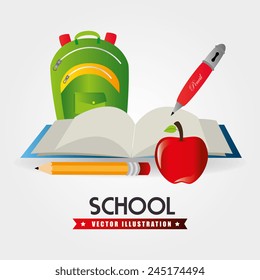 Education design over white background, vector illustration.