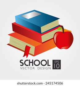 Education design over white background, vector illustration.