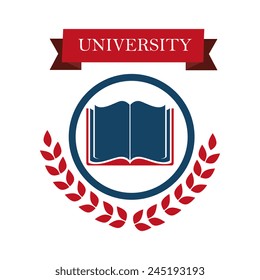 Education design over white background, vector illustration.