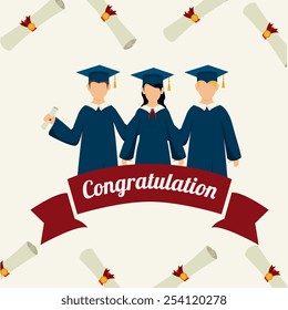 Education design over white background, vector illustration.