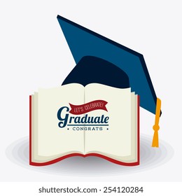 Education design over white background, vector illustration.