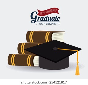 Education design over white background, vector illustration.