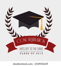 Education design over white background, vector illustration.