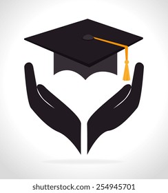 Education design over white background, vector illustration.
