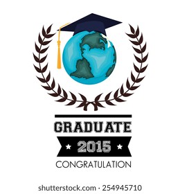 Education design over white background, vector illustration.