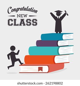 Education design over white background, vector illustration.