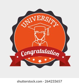 Education design over white background, vector illustration.