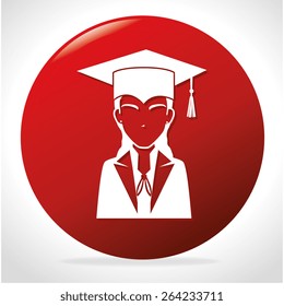Education design over white background, vector illustration.