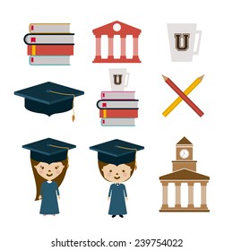 Education design over white background,vector illustration.