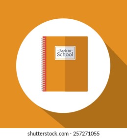 Education design over yellow background, vector illustration.