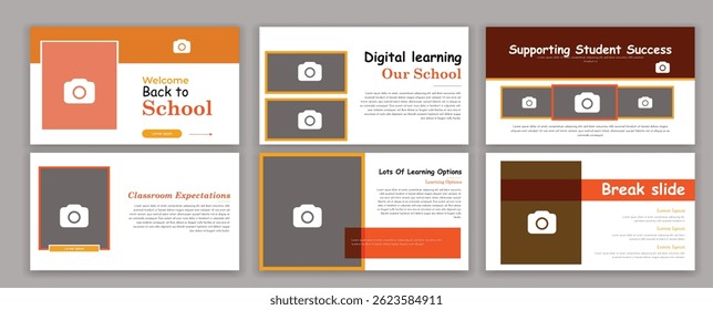 Education Design  presentation slide template. Use for modern keynote presentation background, brochure design, and Presentation for flyer, leaflet, marketing, advertising banner
