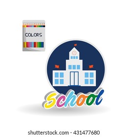 Education design. school icon. isolated illustration , vector