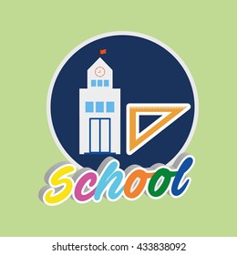 Education design. school icon. isolated illustration , vector